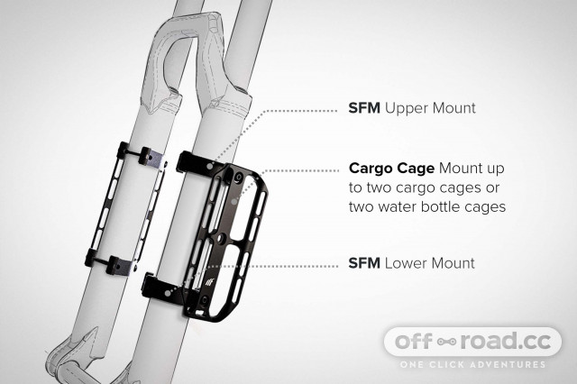 Fork mount bottle clearance cage